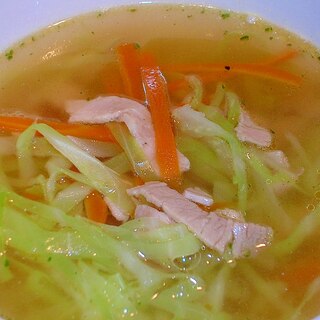 焼き豚と野菜の中華スープ♪